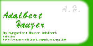 adalbert hauzer business card